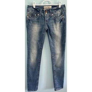 Hydraulic Denim Women’s Gramercy Skinny, Medium Wash Blue Jeans, Size 4, EUC